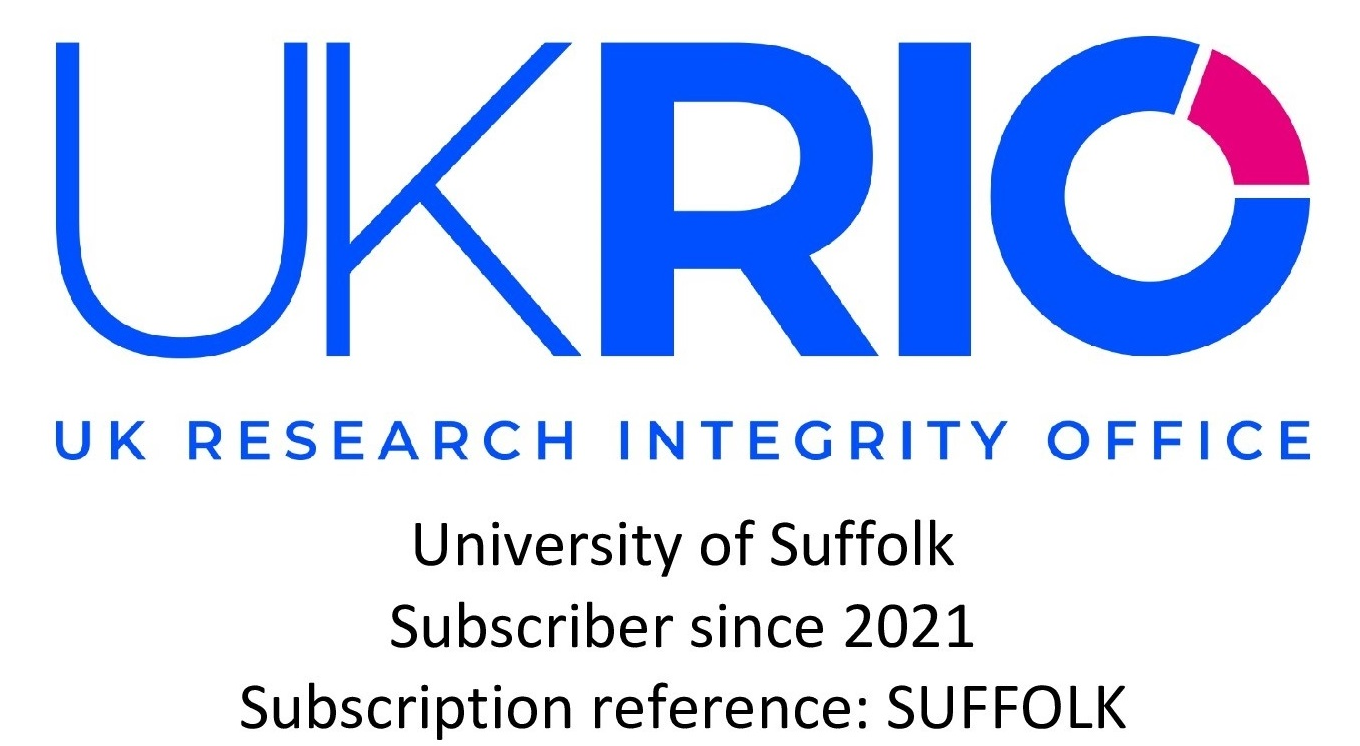 UKRIO Logo on white background with blue font