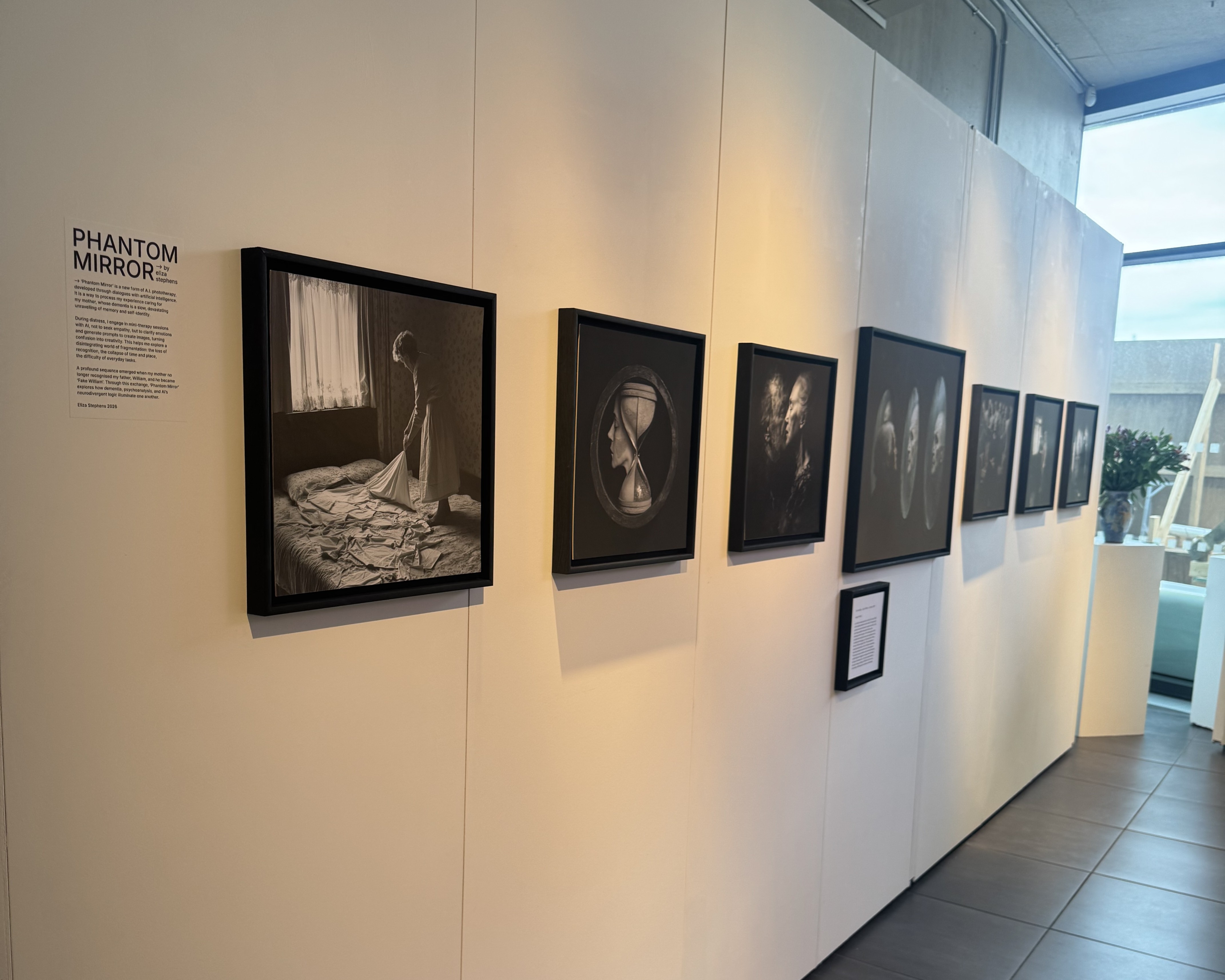 Photos as part of the Phantom Mirror exhibition by Eliza Stephens