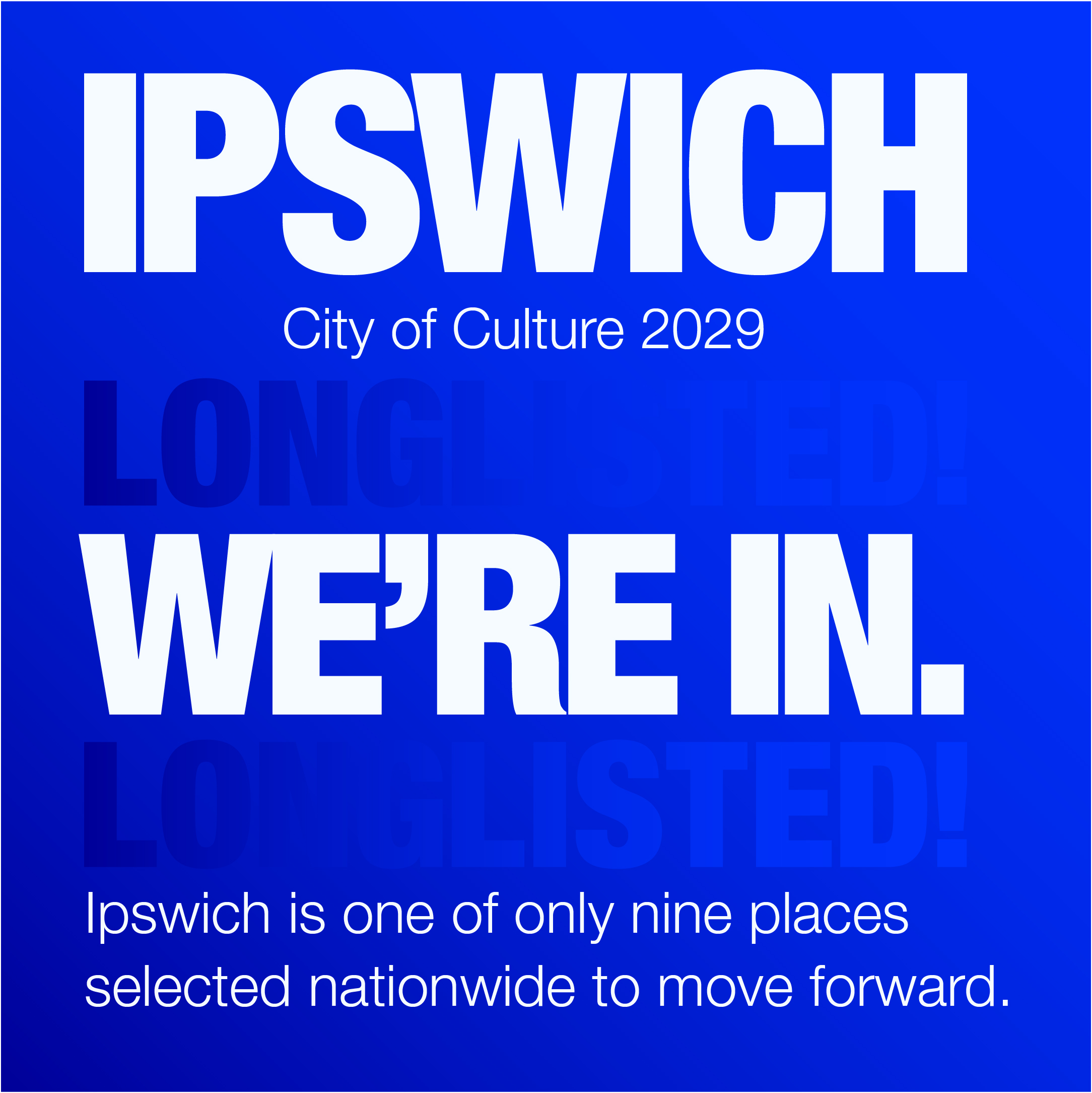 Ipswich has been longlisted for the City of Culture 2029