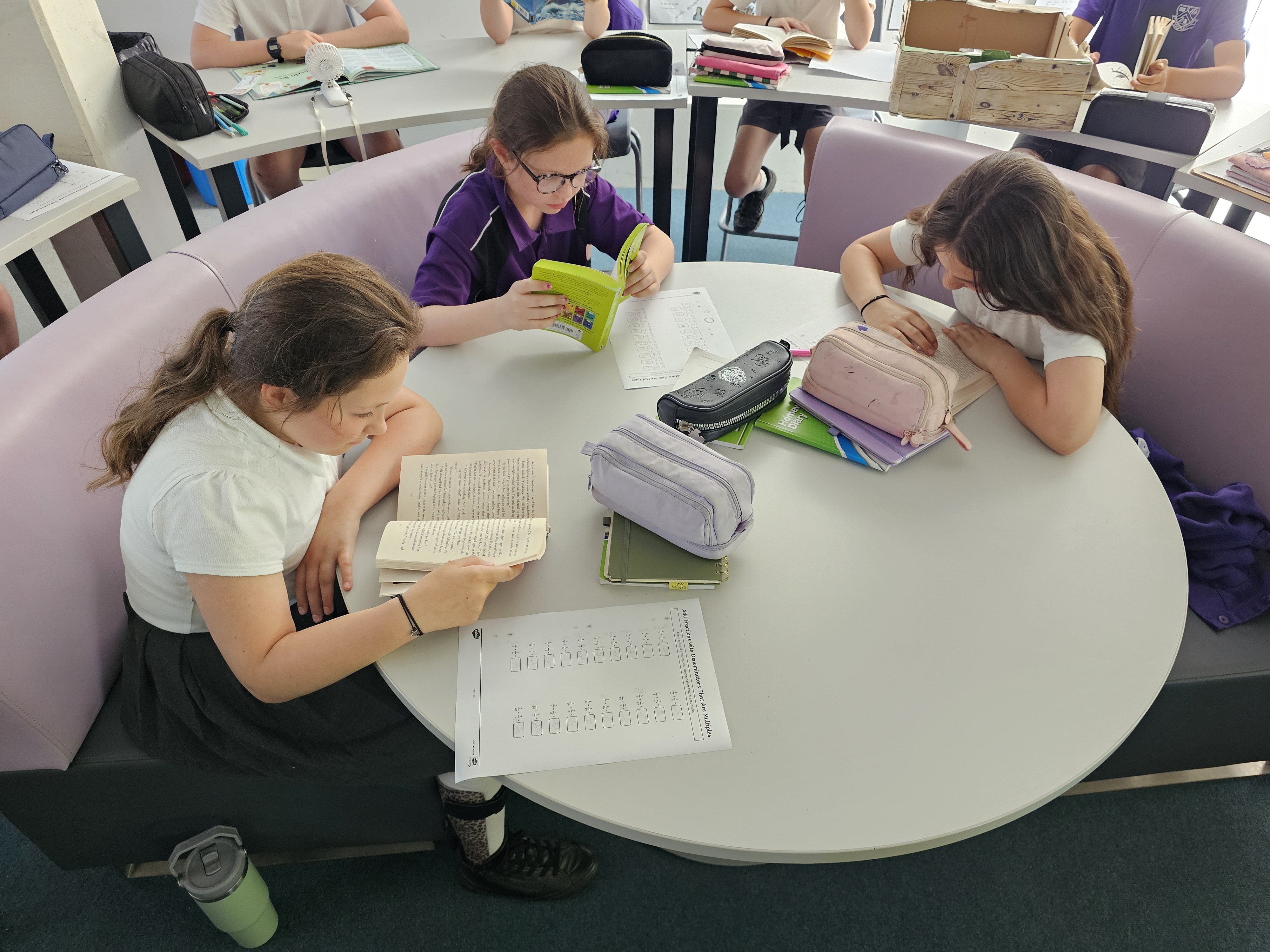 Dale Hall Primary School pupils have been making the most of their new furniture