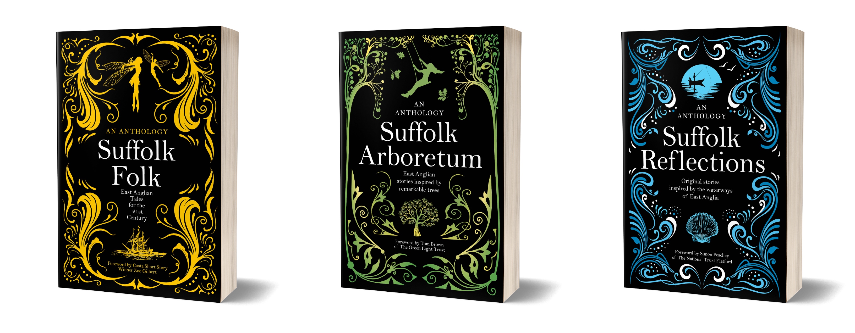 Suffolk Folk, Suffolk Arboretum, Suffolk Reflections book covers